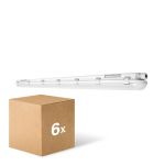 Multipack 6x Ledvance LED Waterproof Batten Damp Proof 46W 6400lm - 840 Cool White | 150cm