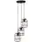 Brilliant Gwen Pendant Metal Wood Black | 420mm - Suitable for 3x E27