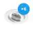 Multipack 6x Noxion Recessed Spot Drome MR16 Tiltable White | Cutout 69mm - GU10 Socket