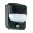 Eglo Wall Light Trabada 1 Aluminium Black | IP44 - Suitable for 1x E27 - Light Sensor