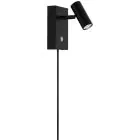 Nordlux LED Wall Light Omar Black 3.2W 320lm 41D - 827 Extra Warm White | Dimmable - Tiltable