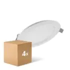 Multipack 4x Ledvance LED Downlight Slim Round DN155 12W 1020lm 120D - 840 Cool White | 169mm 